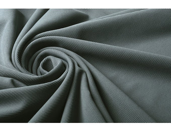 Ottoman Ripp Jersey Stoff Grau