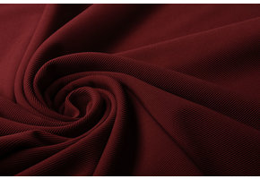 Ottoman Rib Jersey Fabric Wine Red