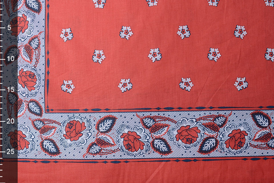 Panel Cotton Farmers Handkerchief Flowers