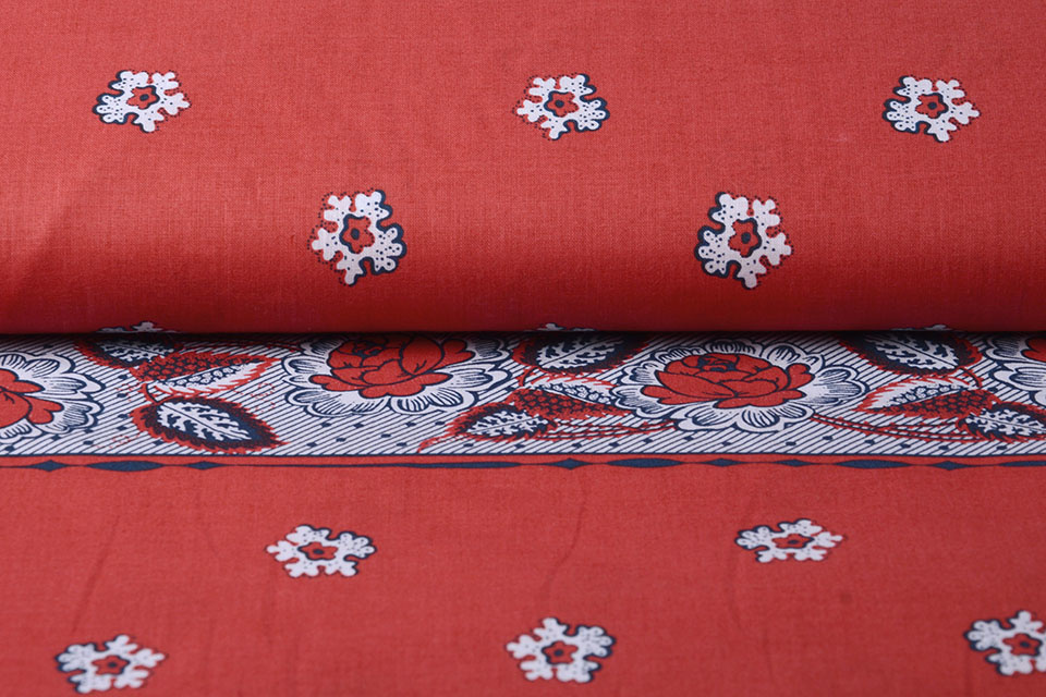 Panel Cotton Farmers Handkerchief Flowers