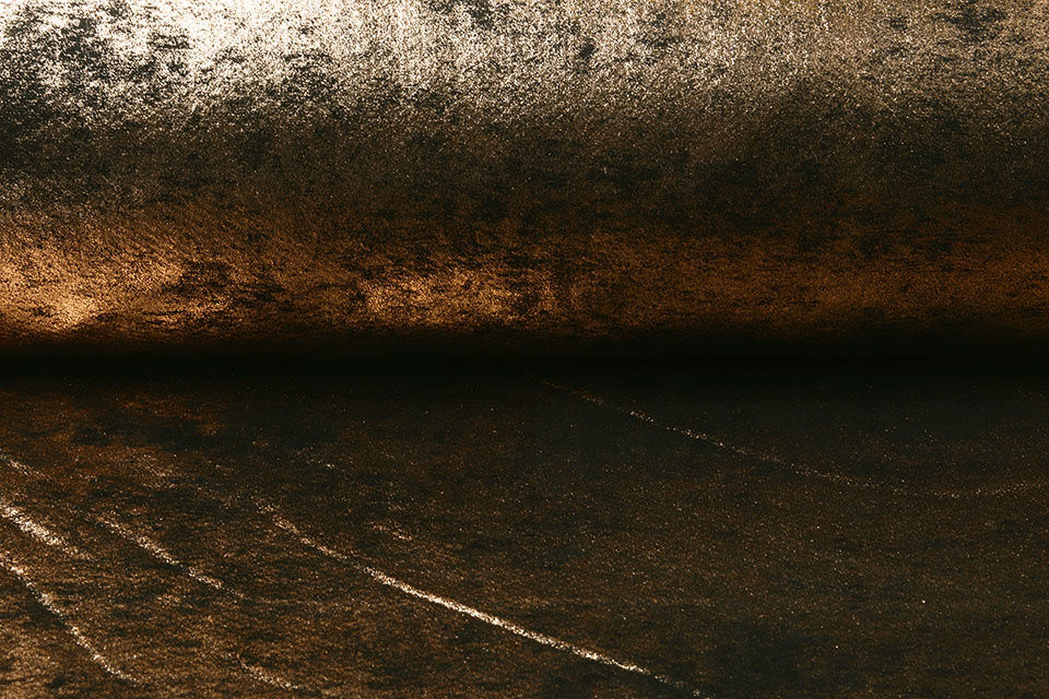 Double Face Teddystoff Metallic Bronze
