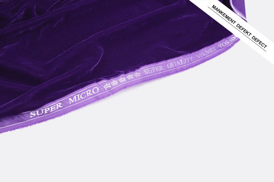 3 meter Velor Velvet Fabric Vultur Purple