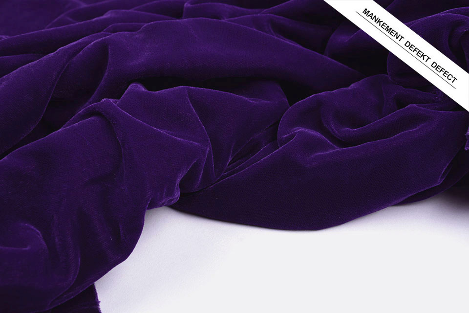 3 meter Velor Velvet Fabric Vultur Purple