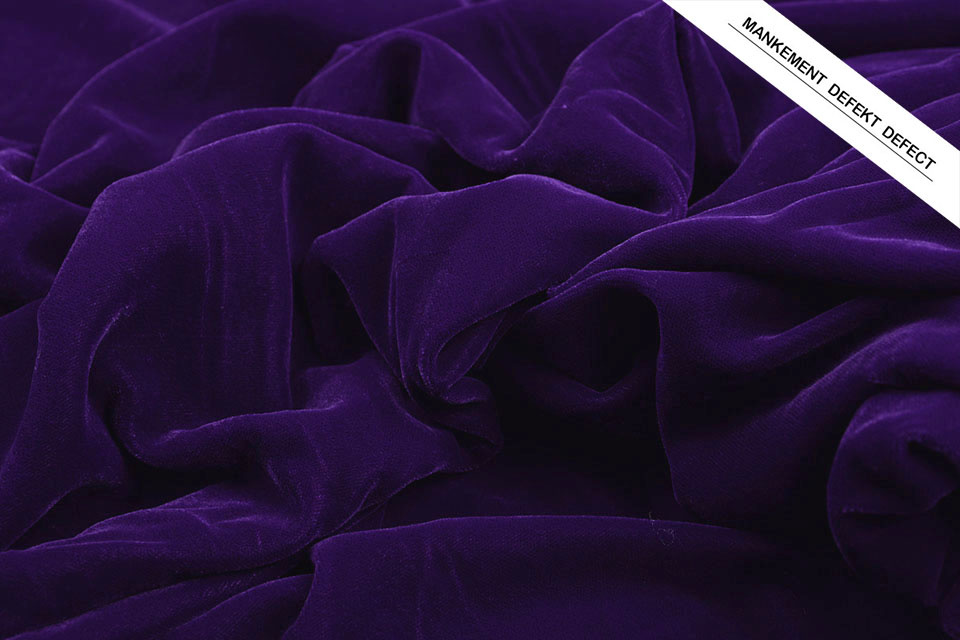3 meter Velor Velvet Fabric Vultur Purple