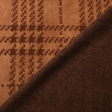 Scuba Suede Thick Jacquard Ruit Oranje Brique