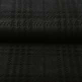 Scuba Suede Thick Jacquard Ruit Zwart