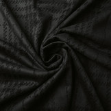 Scuba Suede Thick Jacquard Ruit Zwart