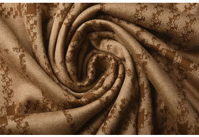 Scuba Suede Thick Jacquard Ruit Camel