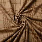 Scuba Suede Thick Jacquard Ruit Camel