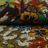 Scuba Crepe Bedrukt Bloementuin Multi Groen