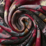 Jersey Fabric Tie Dye Flowers Blue