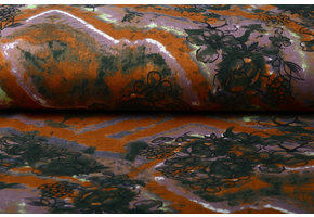 Jersey Fabric Tie Dye Flowers Multi