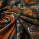 Jersey Fabric Tie Dye Flowers Multi