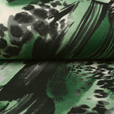 Jersey Fabric Panther Swipes Green