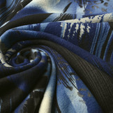 Jersey Fabric Panther Swipes Blue