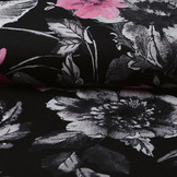 Jersey Fabric Aquarel Flowers Pink