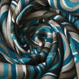 Jersey Fabric  Circles Blue