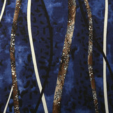 Jersey Fabric Panther Stripes Blue
