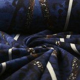 Jersey Stof Panter Strepen Blauw