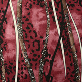 Jersey Stof Panter Strepen Rood