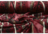 Jersey Fabric Panther Stripes Red