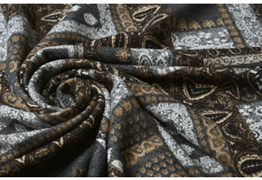 Jersey Stoff Ornament Ahlat Grau