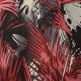 Jersey Fabric Leaves Red