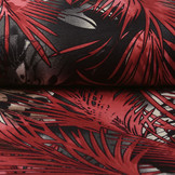Jersey Fabric Leaves Red