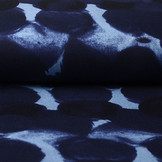 Jersey Stoff Painted Dots Blau