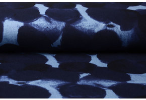 Jersey Stoff Painted Dots Blau