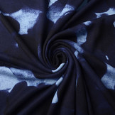 Jersey Stoff Painted Dots Blau