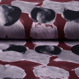 Jersey Fabric Painted Dots Red