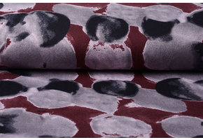 Jersey Fabric Painted Dots Red