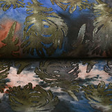 Viscose Jersey  Tie Dye  Primal Leaves