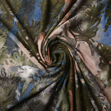 Viscose Jersey  Tie Dye  Primal Leaves