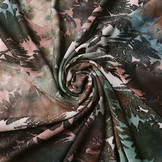 Viscose Jersey  Tie Dye Palm Leaves