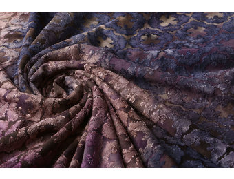 Tricot Viscose Tie Dye Oriental Cirkel Paars