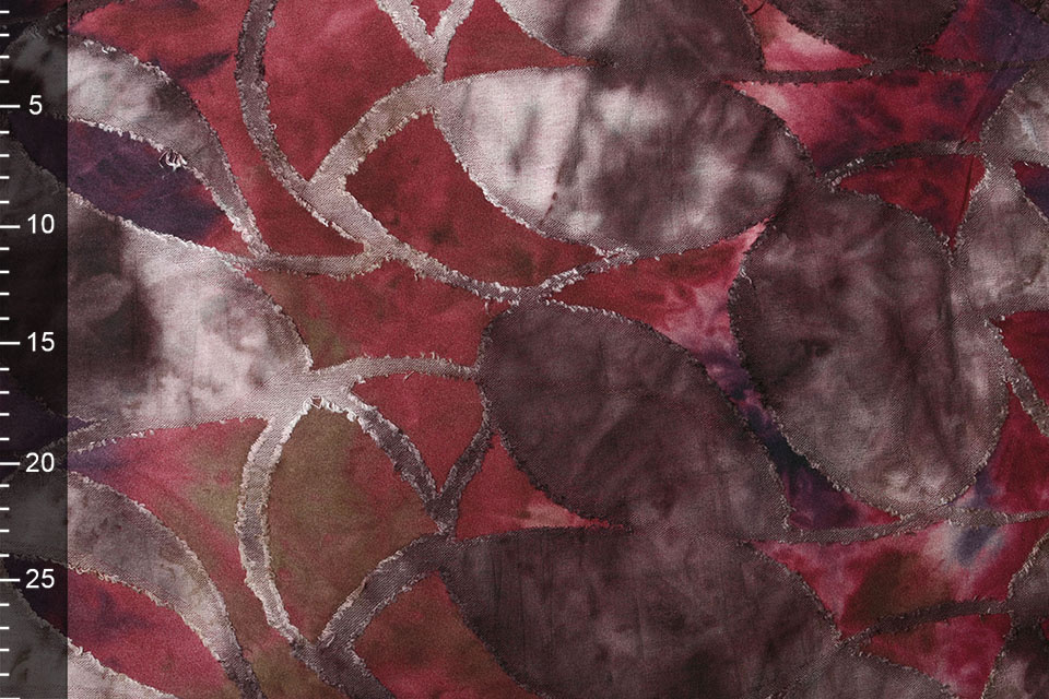 Tricot Viscose Tie Dye Vlakken Rood