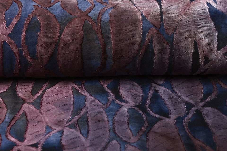 Tricot Viscose Tie Dye Ovalen Blauw