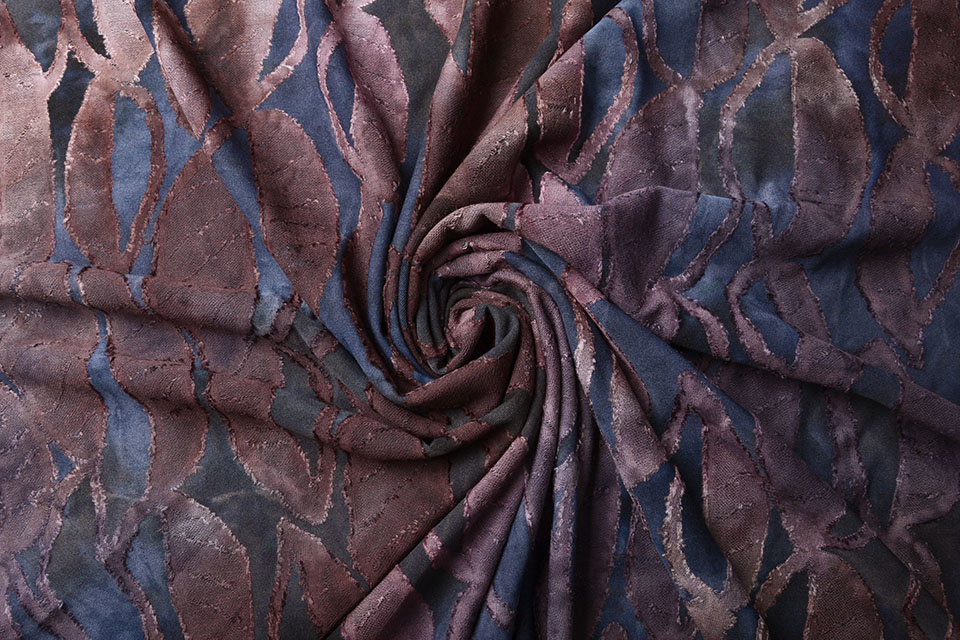 Viscose Jersey Tie Dye Ovale Blau
