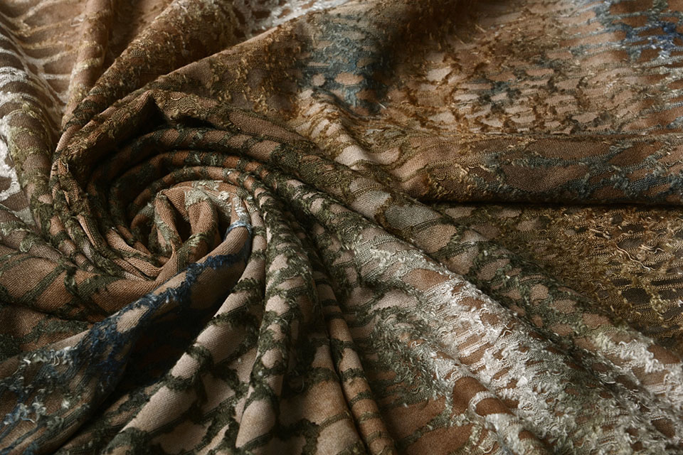 Viscose Jersey Tie Dye Schlange Hell