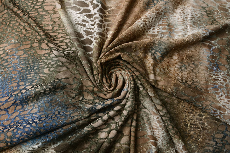 Viscose Jersey Tie Dye Schlange Hell