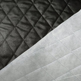 Gewatteerde Alcantara Suede Zwart