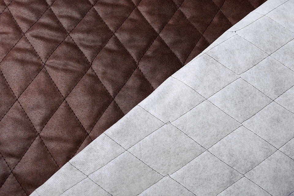 Quilted Alcantara Suede Bordeaux - YES Fabrics