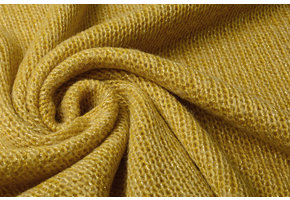 Gebreide Wollen Lurex Oker Geel