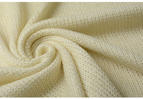 Gebreide Wollen Lurex Creme