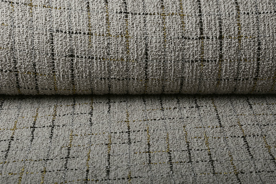 Bouclé Sjanelli Ruit Grijs
