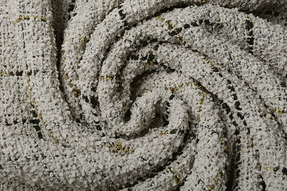 Bouclé Sjanelli Ruit Grijs