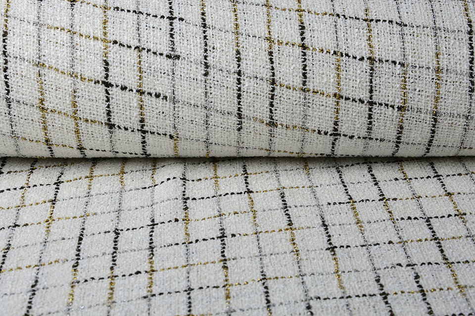 Bouclé Sjanelli Checkered Creme