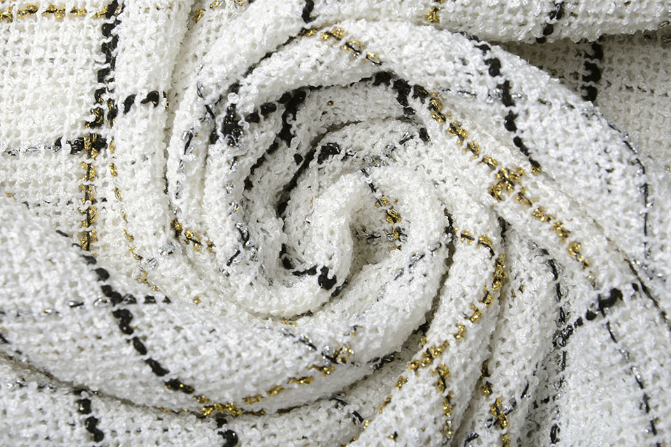 Bouclé Sjanelli Checkered Creme